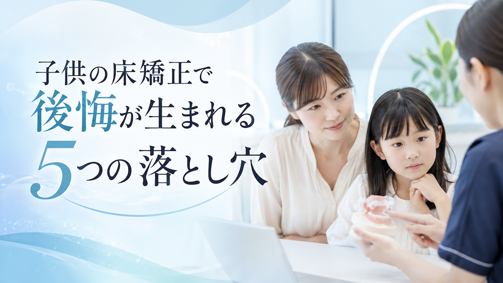 子供の床矯正で後悔が生まれる5つの落とし穴